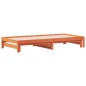 vidaXL Sofá cama nido madera maciza de pino marrón cera 90x200 cm vidaXL Sofá cama nido madera maciza de pino marrón cera 90x200 cm