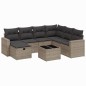 vidaXL Set de sofás de jardín 8 pzas y cojines ratán sintético gris vidaXL Set de sofás de jardín 8 pzas y cojines ratán sintético gris