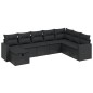 vidaXL Set de sofás de jardín 8 piezas y cojines ratán sintético negro vidaXL Set de sofás de jardín 8 piezas y cojines ratán sintético negro