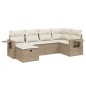 vidaXL Juego de sofás jardín con cojines 6 pzas ratán sintético beige vidaXL Juego de sofás jardín con cojines 6 pzas ratán sintético beige