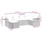 vidaXL Set de muebles de jardín 6 pzas y cojines ratán sintético gris vidaXL Set de muebles de jardín 6 pzas y cojines ratán sintético gris