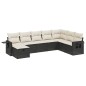 vidaXL Set de sofás de jardín 8 piezas y cojines ratán sintético negro vidaXL Set de sofás de jardín 8 piezas y cojines ratán sintético negro