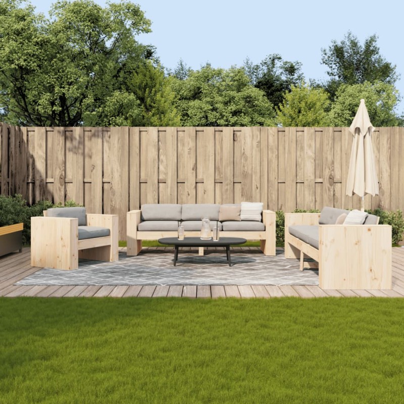 vidaXL Juego de muebles de jardín 2 piezas madera maciza de pino vidaXL Juego de muebles de jardín 2 piezas madera maciza de pino