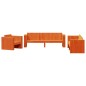 vidaXL Juego de muebles jardín 2 pzas madera maciza pino marrón cera vidaXL Juego de muebles jardín 2 pzas madera maciza pino marrón cera