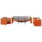 vidaXL Juego de muebles jardín 2 pzas madera maciza pino marrón cera vidaXL Juego de muebles jardín 2 pzas madera maciza pino marrón cera
