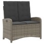 vidaXL Juego de comedor de jardín 4 piezas con cojines ratán PE gris vidaXL Juego de comedor de jardín 4 piezas con cojines ratán PE gris