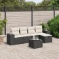 vidaXL Set de sofás de jardín 6 piezas y cojines ratán sintético negro vidaXL Set de sofás de jardín 6 piezas y cojines ratán sintético negro