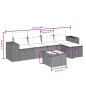 vidaXL Set de sofás de jardín 6 piezas y cojines ratán sintético negro vidaXL Set de sofás de jardín 6 piezas y cojines ratán sintético negro