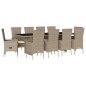 vidaXL Set comedor de jardín 7 pzas con cojines ratán sintético beige vidaXL Set comedor de jardín 7 pzas con cojines ratán sintético beige