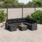 vidaXL Set de sofás de jardín 8 piezas y cojines ratán sintético negro vidaXL Set de sofás de jardín 8 piezas y cojines ratán sintético negro