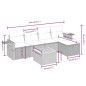 vidaXL Set de muebles de jardín 6 pzas y cojines ratán sintético gris