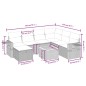 vidaXL Set de sofás de jardín 8 pzas y cojines ratán sintético gris vidaXL Set de sofás de jardín 8 pzas y cojines ratán sintético gris