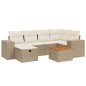 vidaXL Set sofás de jardín 7 piezas y cojines ratán sintético beige vidaXL Set sofás de jardín 7 piezas y cojines ratán sintético beige