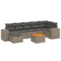 vidaXL Set de sofás de jardín 8 pzas y cojines ratán sintético gris vidaXL Set de sofás de jardín 8 pzas y cojines ratán sintético gris