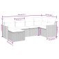 vidaXL Set de muebles de jardín 6 pzas y cojines ratán sintético gris vidaXL Set de muebles de jardín 6 pzas y cojines ratán sintético gris