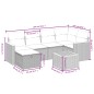 vidaXL Set de sofás de jardín 7 piezas con cojines ratán PE gris vidaXL Set de sofás de jardín 7 piezas con cojines ratán PE gris