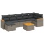 vidaXL Set de sofás de jardín 8 pzas y cojines ratán sintético gris vidaXL Set de sofás de jardín 8 pzas y cojines ratán sintético gris