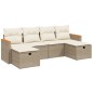 vidaXL Juego de sofás jardín con cojines 6 pzas ratán sintético beige vidaXL Juego de sofás jardín con cojines 6 pzas ratán sintético beige