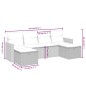 vidaXL Set de sofás de jardín 6 piezas y cojines ratán sintético negro vidaXL Set de sofás de jardín 6 piezas y cojines ratán sintético negro