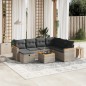 vidaXL Set de sofás de jardín 8 pzas y cojines ratán sintético gris vidaXL Set de sofás de jardín 8 pzas y cojines ratán sintético gris