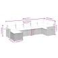 vidaXL Set de comedor de jardín 7 pzas y cojines ratán sintético negro