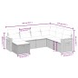 vidaXL Set de comedor de jardín 7 pzas y cojines ratán sintético negro vidaXL Set de comedor de jardín 7 pzas y cojines ratán sintético negro