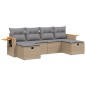 vidaXL Juego de sofás jardín con cojines beige mezcla 6 pzas ratán PE vidaXL Juego de sofás jardín con cojines beige mezcla 6 pzas ratán PE