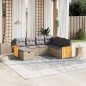 vidaXL Juego de sofás jardín con cojines beige mezcla 7 pzas ratán PE vidaXL Juego de sofás jardín con cojines beige mezcla 7 pzas ratán PE