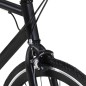 vidaXL Bicicleta de piñón fijo negro 700c 55 cm
