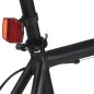 vidaXL Bicicleta de piñón fijo negro 700c 55 cm