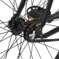 vidaXL Bicicleta de piñón fijo negro 700c 55 cm