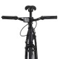 vidaXL Bicicleta de piñón fijo negro y naranja 700c 51 cm