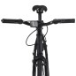 vidaXL Bicicleta de piñón fijo negro y azul 700c 55 cm vidaXL Bicicleta de piñón fijo negro y azul 700c 55 cm