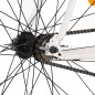 vidaXL Bicicleta de piñón fijo blanco y naranja 700c 55 cm