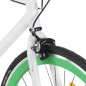 vidaXL Bicicleta de piñón fijo blanco y verde 700c 51 cm vidaXL Bicicleta de piñón fijo blanco y verde 700c 51 cm