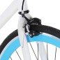 vidaXL Bicicleta de piñón fijo blanco y azul 700c 55 cm vidaXL Bicicleta de piñón fijo blanco y azul 700c 55 cm