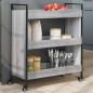 vidaXL Carrito de cocina madera de ingeniería gris Sonoma 70x30x82 cm vidaXL Carrito de cocina madera de ingeniería gris Sonoma 70x30x82 cm