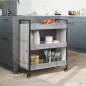 vidaXL Carrito de cocina madera de ingeniería gris Sonoma 70x30x82 cm vidaXL Carrito de cocina madera de ingeniería gris Sonoma 70x30x82 cm