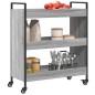 vidaXL Carrito de cocina madera de ingeniería gris Sonoma 70x30x82 cm vidaXL Carrito de cocina madera de ingeniería gris Sonoma 70x30x82 cm