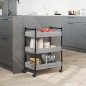 vidaXL Carrito de cocina madera de ingeniería gris Sonoma 50x30x70 cm vidaXL Carrito de cocina madera de ingeniería gris Sonoma 50x30x70 cm