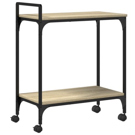 vidaXL Carrito de cocina madera ingeniería roble Sonoma 60,5x31x72,5cm