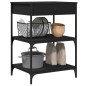 vidaXL Carrito de cocina de madera de ingeniería negro 60x48x89,5 cm vidaXL Carrito de cocina de madera de ingeniería negro 60x48x89,5 cm