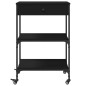 vidaXL Carrito de cocina de madera de ingeniería negro 60x48x89,5 cm vidaXL Carrito de cocina de madera de ingeniería negro 60x48x89,5 cm