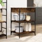 vidaXL Carrito de cocina madera ingeniería roble ahumado 60x48x89,5 cm vidaXL Carrito de cocina madera ingeniería roble ahumado 60x48x89,5 cm