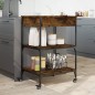 vidaXL Carrito de cocina madera ingeniería roble ahumado 60x48x89,5 cm vidaXL Carrito de cocina madera ingeniería roble ahumado 60x48x89,5 cm