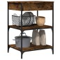 vidaXL Carrito de cocina madera ingeniería roble ahumado 60x48x89,5 cm vidaXL Carrito de cocina madera ingeniería roble ahumado 60x48x89,5 cm