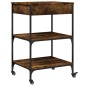 vidaXL Carrito de cocina madera ingeniería roble ahumado 60x48x89,5 cm vidaXL Carrito de cocina madera ingeniería roble ahumado 60x48x89,5 cm