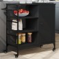vidaXL Carrito de cocina madera de ingeniería negro 87,5x38,5x84,5 cm vidaXL Carrito de cocina madera de ingeniería negro 87,5x38,5x84,5 cm