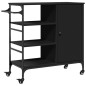 vidaXL Carrito de cocina madera de ingeniería negro 87,5x38,5x84,5 cm vidaXL Carrito de cocina madera de ingeniería negro 87,5x38,5x84,5 cm