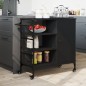 vidaXL Carrito de cocina madera de ingeniería negro 87,5x38,5x84,5 cm vidaXL Carrito de cocina madera de ingeniería negro 87,5x38,5x84,5 cm